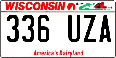 WI license plate 336UZA