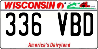 WI license plate 336VBD