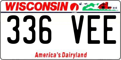 WI license plate 336VEE