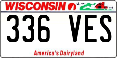 WI license plate 336VES