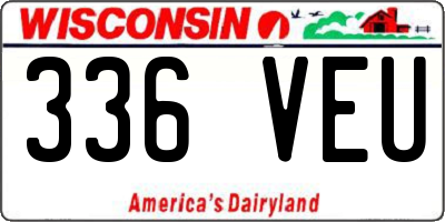 WI license plate 336VEU