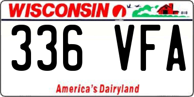 WI license plate 336VFA