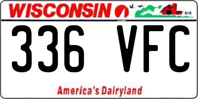 WI license plate 336VFC