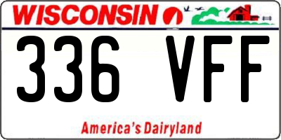 WI license plate 336VFF