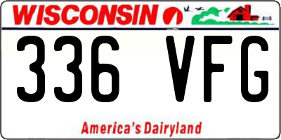 WI license plate 336VFG