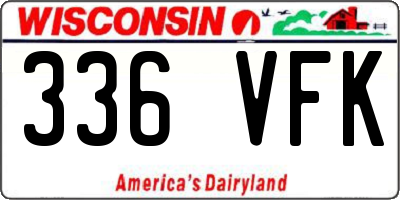 WI license plate 336VFK
