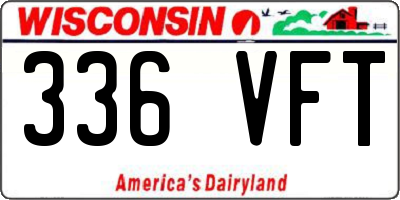 WI license plate 336VFT