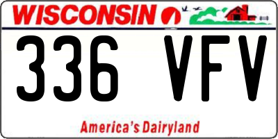 WI license plate 336VFV