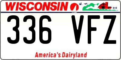 WI license plate 336VFZ