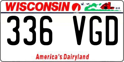 WI license plate 336VGD