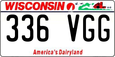 WI license plate 336VGG