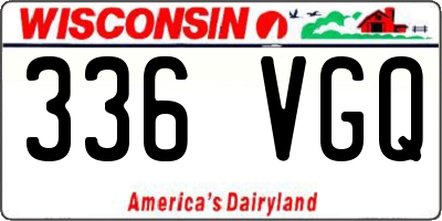WI license plate 336VGQ