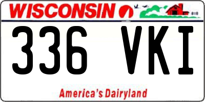 WI license plate 336VKI