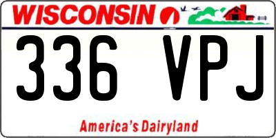 WI license plate 336VPJ