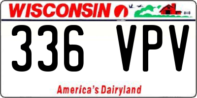 WI license plate 336VPV