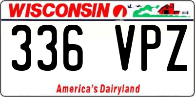 WI license plate 336VPZ