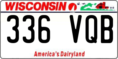 WI license plate 336VQB
