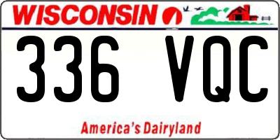 WI license plate 336VQC