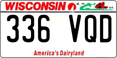 WI license plate 336VQD