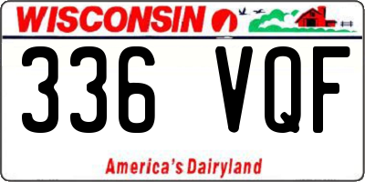 WI license plate 336VQF