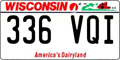 WI license plate 336VQI