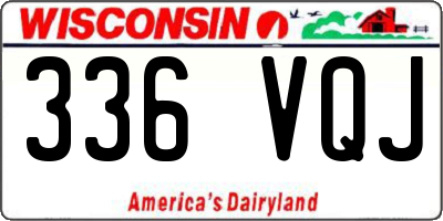 WI license plate 336VQJ
