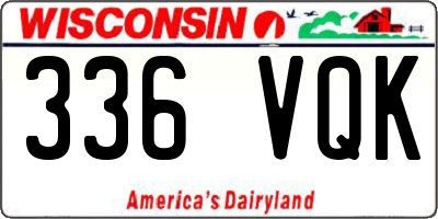 WI license plate 336VQK