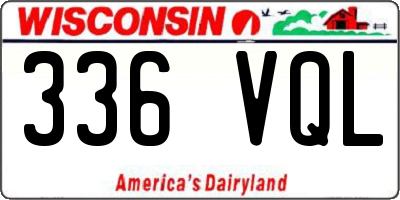 WI license plate 336VQL