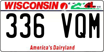 WI license plate 336VQM