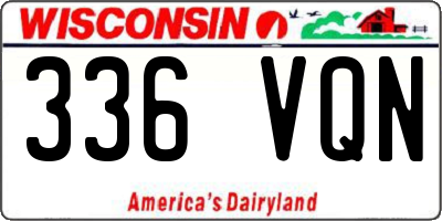 WI license plate 336VQN