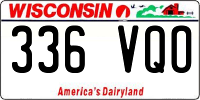 WI license plate 336VQO