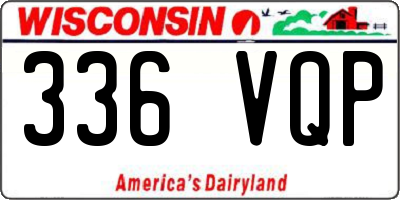 WI license plate 336VQP