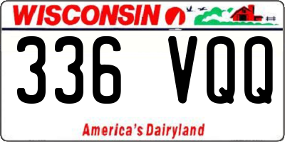 WI license plate 336VQQ
