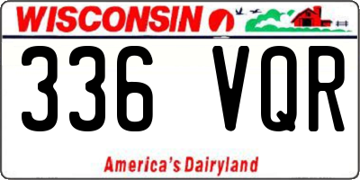 WI license plate 336VQR