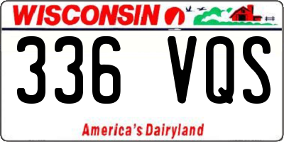 WI license plate 336VQS