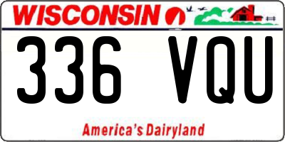 WI license plate 336VQU