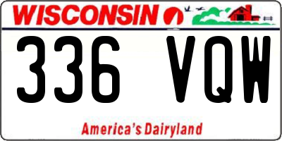 WI license plate 336VQW