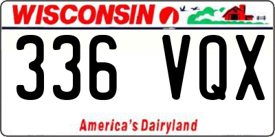 WI license plate 336VQX