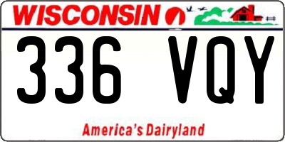 WI license plate 336VQY