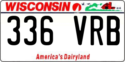 WI license plate 336VRB
