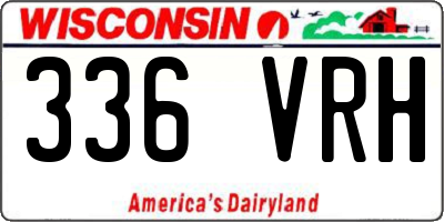 WI license plate 336VRH