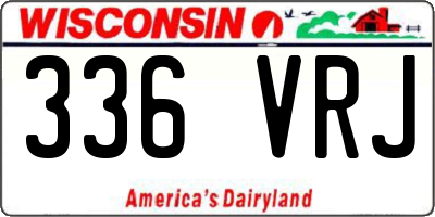 WI license plate 336VRJ