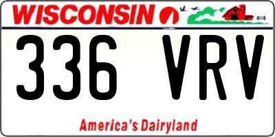 WI license plate 336VRV