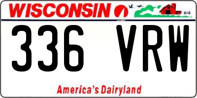 WI license plate 336VRW