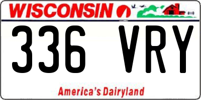 WI license plate 336VRY