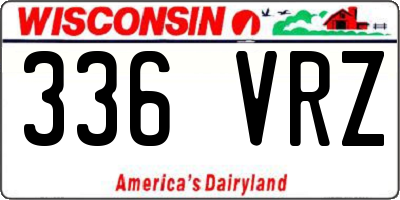 WI license plate 336VRZ