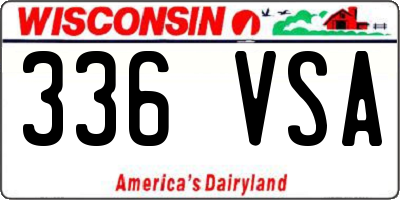 WI license plate 336VSA