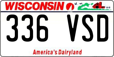 WI license plate 336VSD