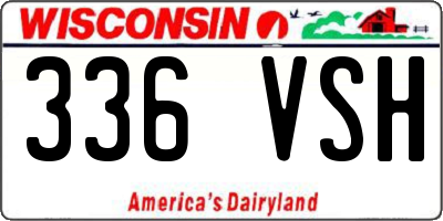 WI license plate 336VSH