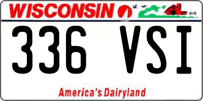 WI license plate 336VSI